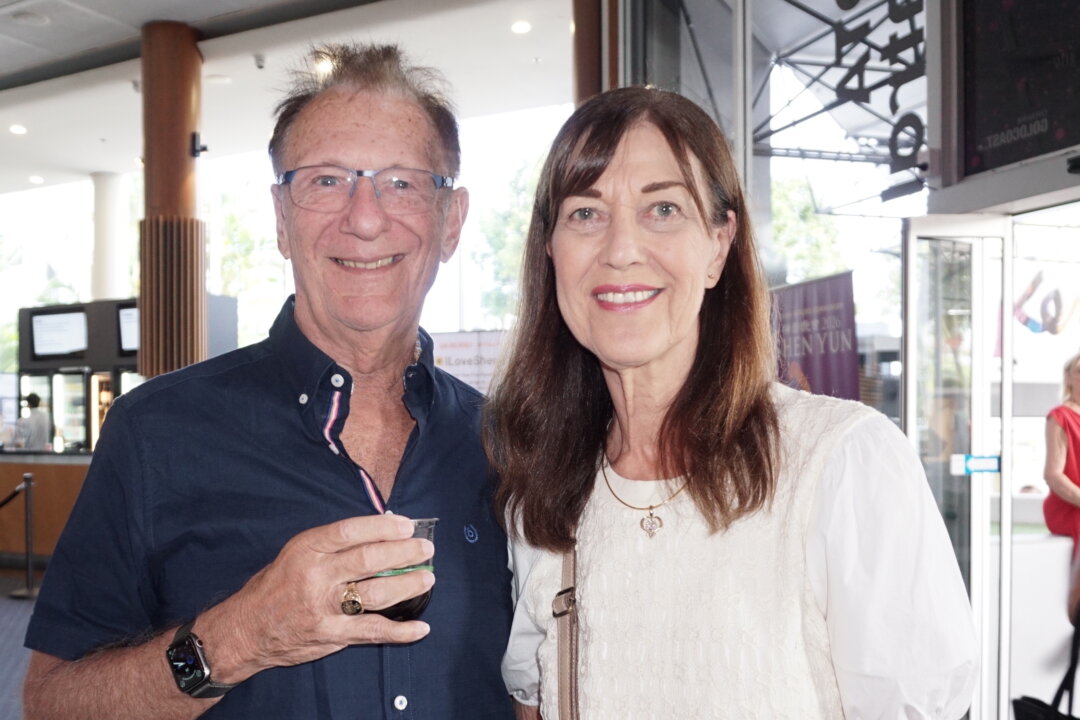Robert and Janet Thumm enjoyed Shen Yun Performing Arts at the HOTA Home of the Arts on the Gold Coast, Australia, on Feb. 26, 2026. (Julia Ye/The Epoch Times)