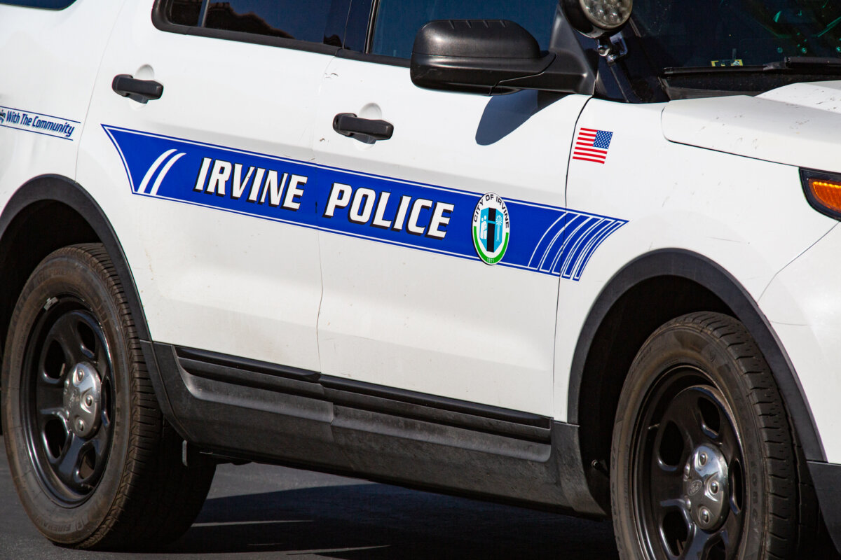 A police department vehicle in Irvine, Calif., on May 5, 2021. (John Fredricks/The Epoch Times)