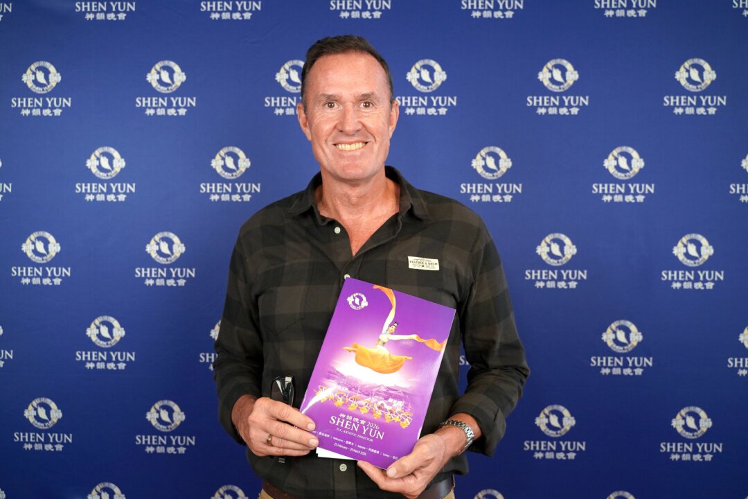 Arun Lambert attends Shen Yun Performing Arts at the Home of the Arts on the Gold Coast, Australia, on Feb. 26, 2026. (NTD)