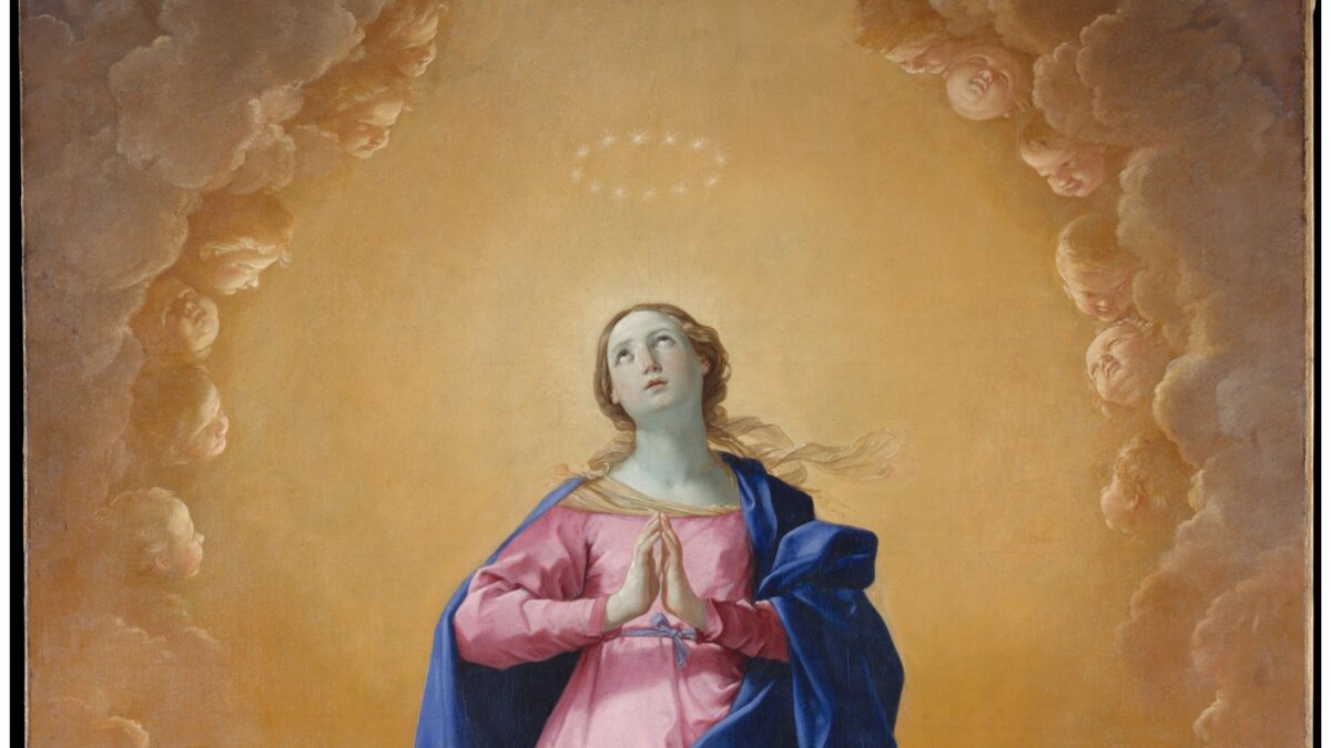 A detail of "The Immaculate Conception," 1627, by Guido Reni. Oil on canvas; 105 1/2 inches by 73 inches. Victor Wilbour Memorial Fund, 1959; Metropolitan Museum of Art, New York. (Public Domain)