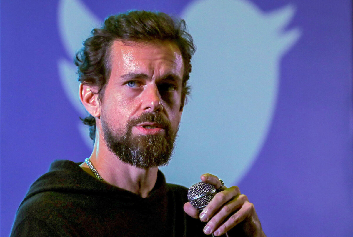 Then-Twitter CEO Jack Dorsey addresses students during a town hall at the Indian Institute of Technology in New Delhi, India, on Nov. 12, 2018. Anushree Fadnavis/Reuters
