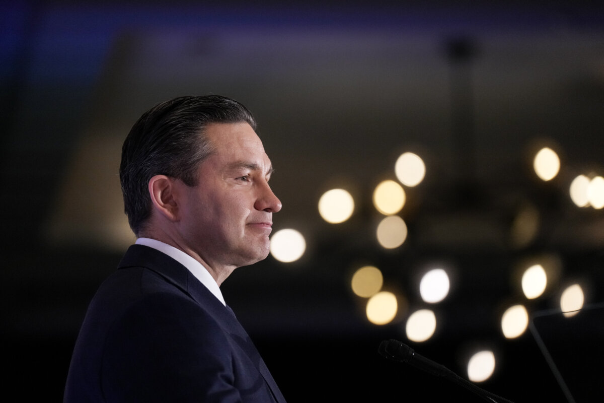 Conservative Leader Pierre Poilievre speaks at the Economic Club of Canada in Toronto on Feb. 26, 2026. (The Canadian Press/Chris Young)