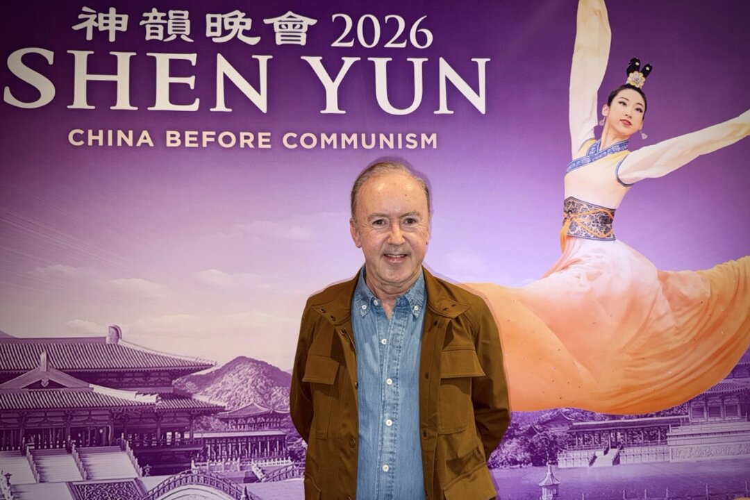 Gordon McMahon attends Shen Yun Performing Arts at the Wycombe Swan Theatre in the UK on March 1, 2026. (The Epoch Times)