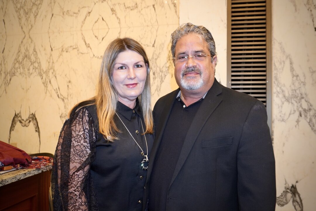 CEO and attorney Ramon Chavez and wife, Alicia Alonso, a medical doctor, watched the premier of Shen Yun North America Company at the Centro de Bellas Artes Luis A. Ferre in Puerto Rico, on Feb. 26, 2026. (Sally Sun/The Epoch Times)
