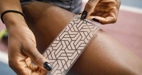 Kailo, a wearable pain relief patch that works with your body's natural electrical system to block pain signals without drugs, side effects, or the risk of addiction.