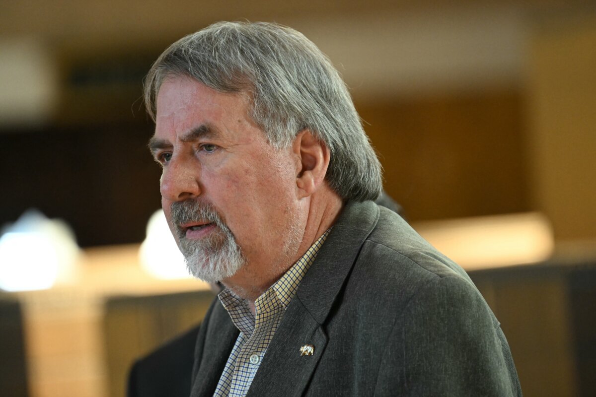 U.S. Rep. Doug LaMalfa (R-Calif.) speaks during a press conference at Union Station in downtown Los Angeles on Feb. 20, 2025. (Patrick T. Fallon/AFP via Getty Images)