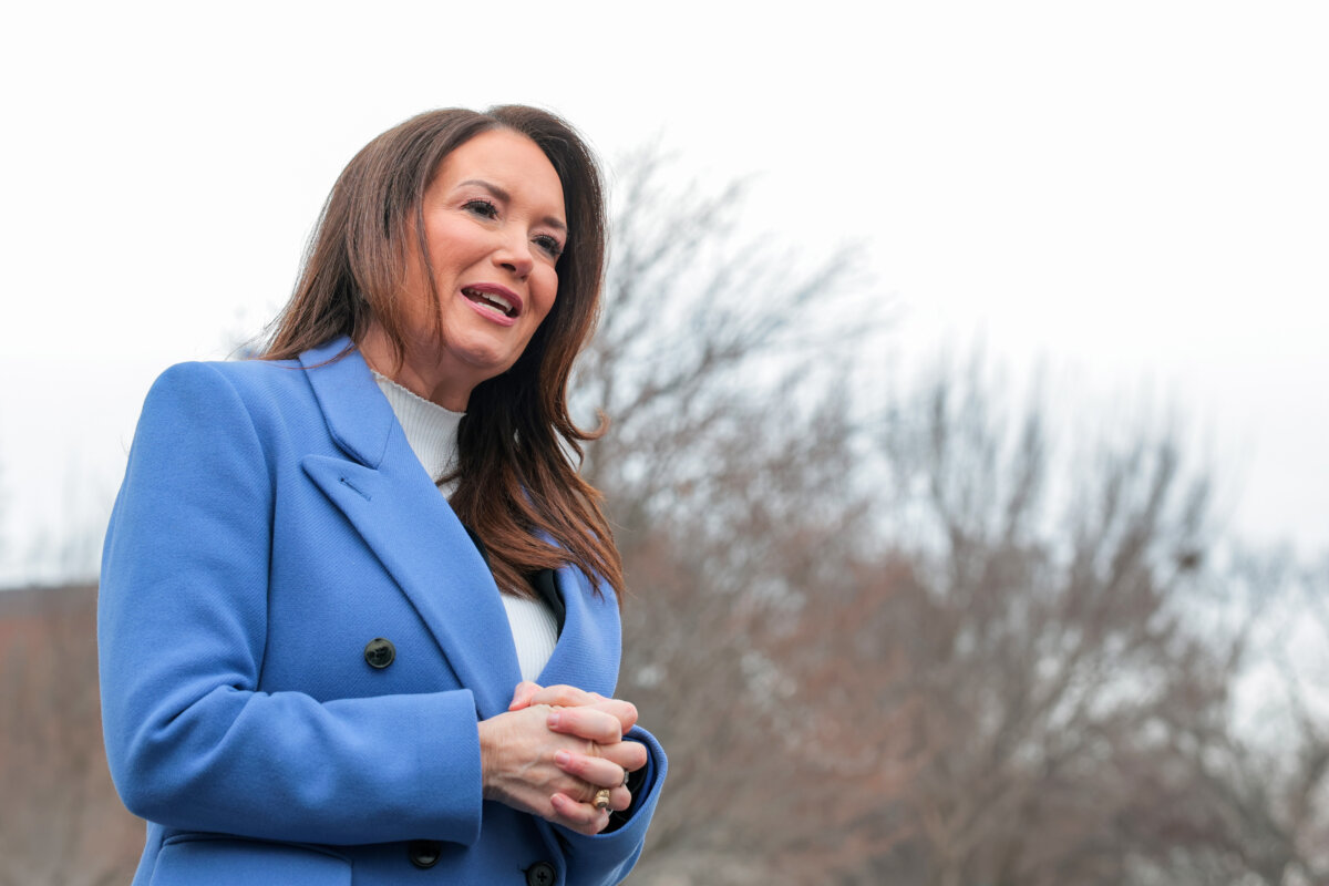 Agriculture Secretary Brooke Rollins speaks to reporters in Washington on Feb. 12, 2026. (Anna Moneymaker/Getty Images)