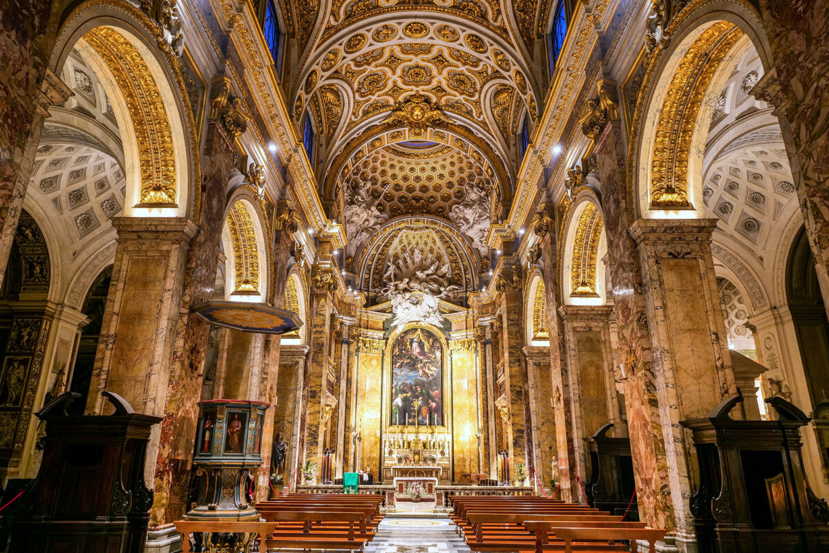 San Luigi dei Francesi, located near Piazza Navona in central Rome, serves as the national church of France in Rome. It's famous for housing three paintings by Caravaggio depicting scenes from the life of St. Matthew. (Photo Beto/Getty Images)