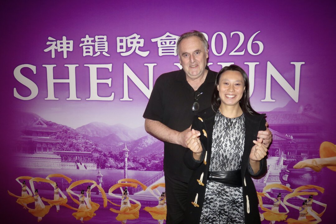 Warren David Wills and Stephanie Chen attended Shen Yun Performing Arts at the the Melbourne Convention and Exhibition Centre, Plenary Theatre on March 7, 2026. (Jing Li/The Epoch Times)