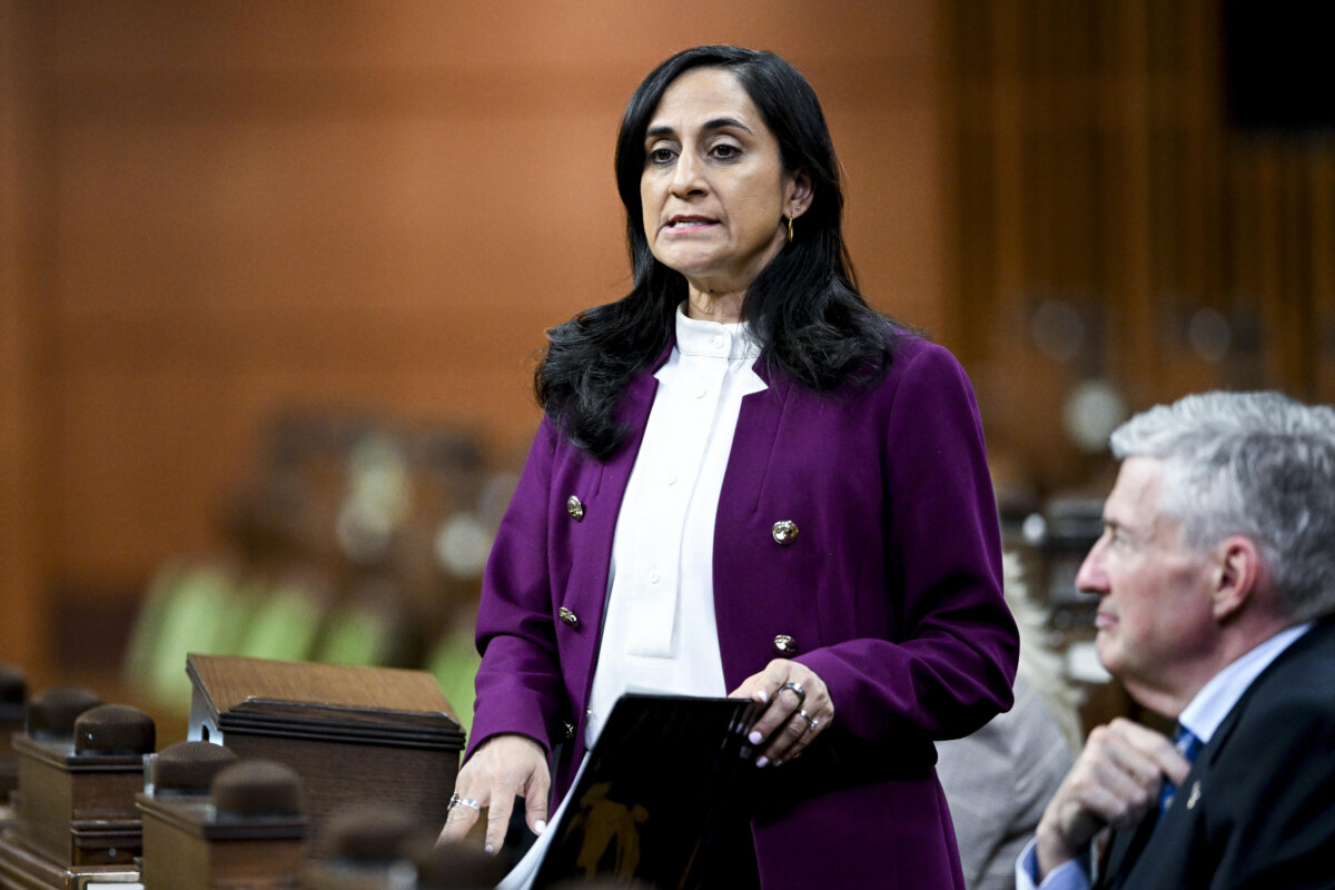 Minister of Foreign Affairs Anita Anand rises in the House of Commons during a take-note debate on Canada’s approach to U.S.-Israel war on Iran on Parliament Hill in Ottawa, on March 9, 2026. (The Canadian Press/Spencer Colby)