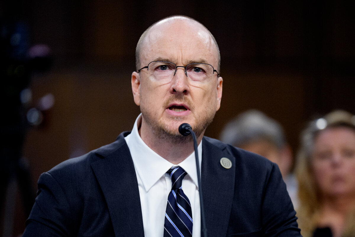 Toby Rogers speaks in Washington on Sept. 9, 2025. (Andrew Harnik/Getty Images)