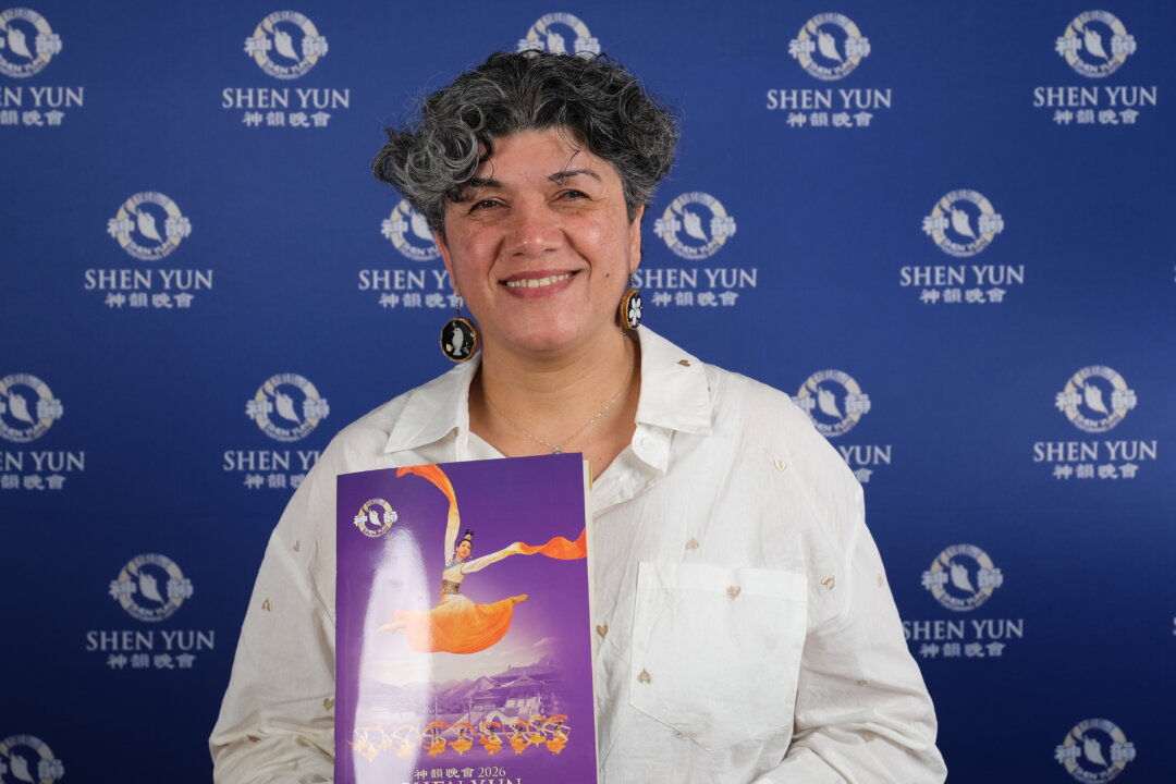 Najmeh Jididi enjoyed Shen Yun's evening show at the Plenary Theatre, in Melbourne, on March 10, 2026. (NTD)