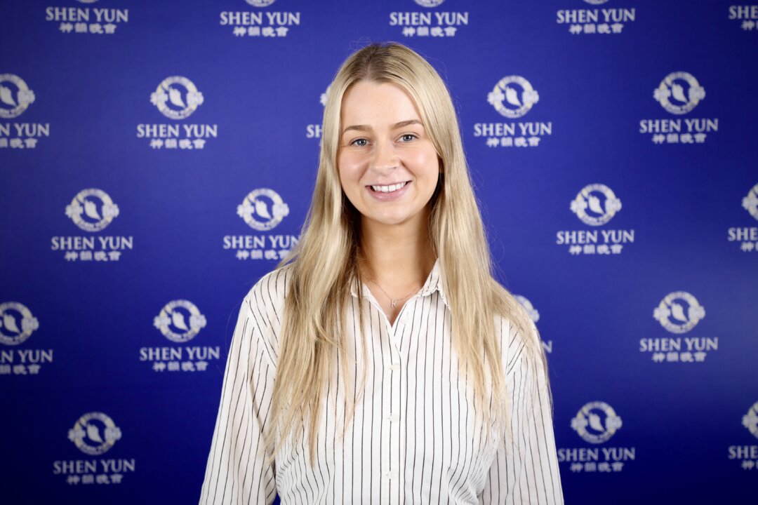 Tiffany Dallosto at the Shen Yun Performing Arts performance at Melbourne Convention and Exhibition Centre, Plenary Theatre on March 12, 2026. (NTD)