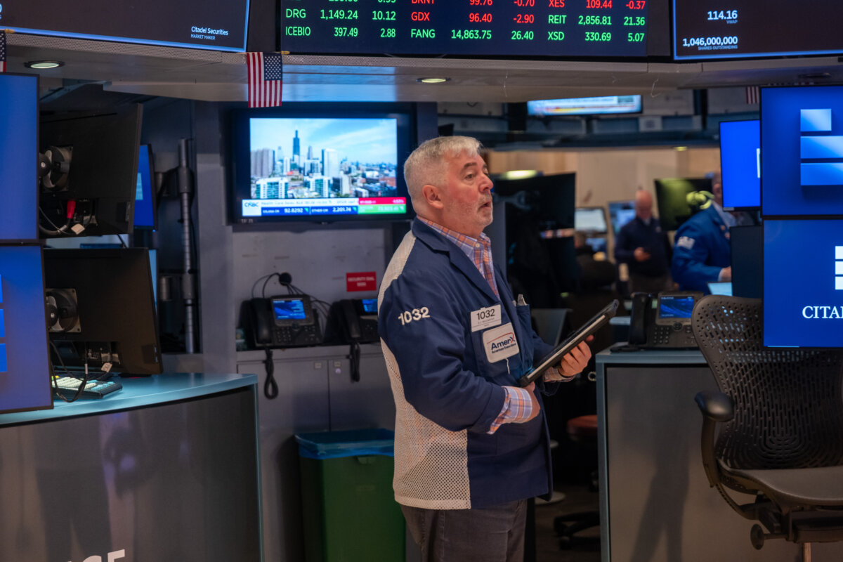 Traders work on the floor of the New York Stock Exchange on March 13, 2026. (Spencer Platt/Getty Images)
