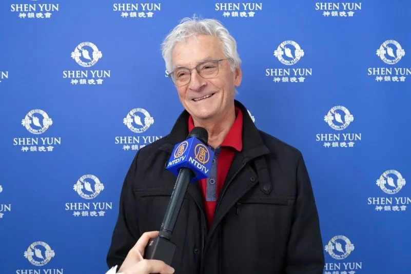 Jean-Claude Sozzi, a former elite athlete, came to experience the world of Shen Yun in Limoges, France, on March 13, 2026. (NTD)