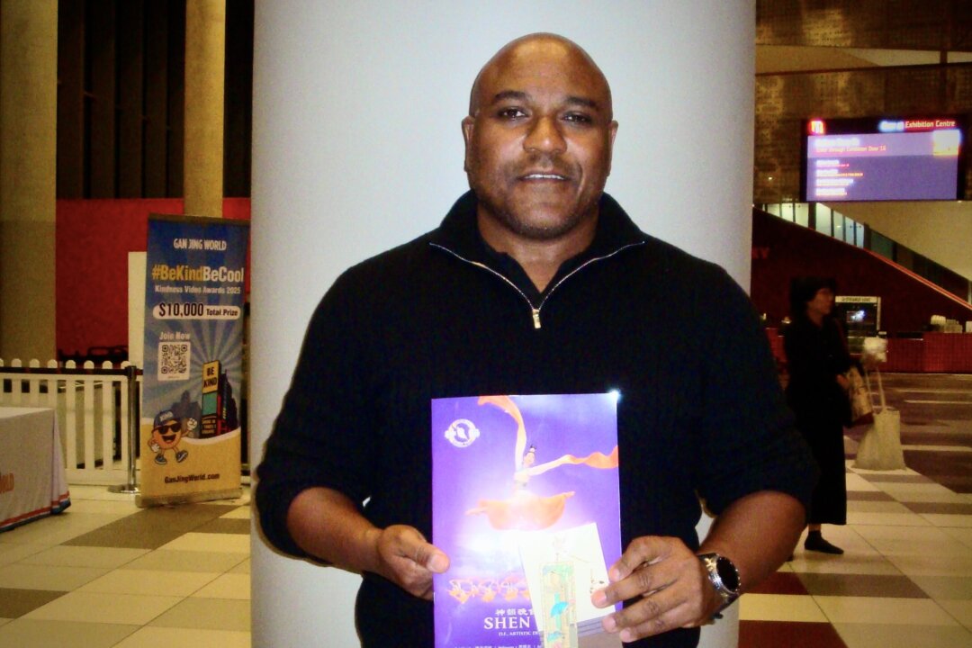 Michael Price attended the tenth local Shen Yun performance at the Melbourne Convention and Exhibition Centre, Plenary Theatre, on March 14, 2026. (Mike Deng/The Epoch Times)