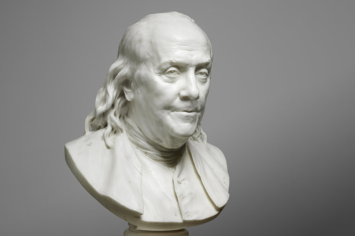 Bust of Benjamin Franklin (1706–1790), 1779, by Jean-Antoine Houdon. (Courtesy of Philadelphia Museum of Art)