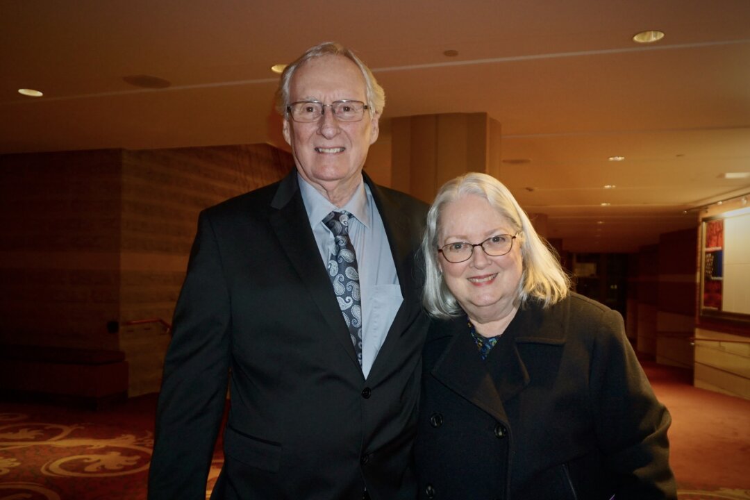 Mark and Maureen Hastings at Shen Yun Performing Arts in Columbus, Ga., on March 17, 2026. (Yeawen Hung/The Epoch Times)