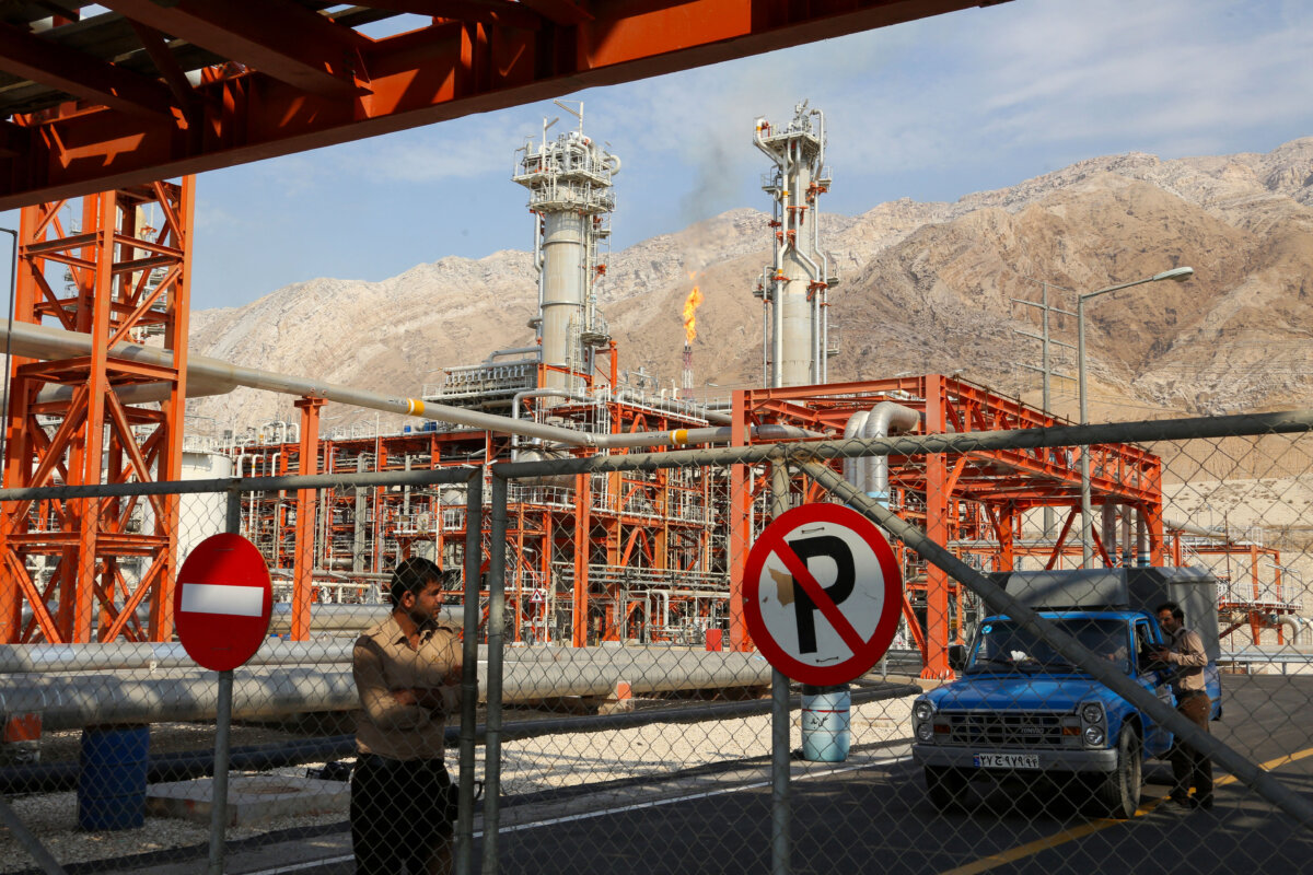 A general view of the the phase 17-18 of the South Pars gas field facilities in the southern Iranian port town of Assaluyeh, on the shore of the Persian Gulf, on Nov. 19, 2015. (Atta Kenare/AFP via Getty Images)