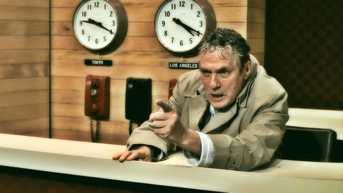 Howard Beale (Peter Finch) loses it on primetime, in "Network." (Metro-Goldwayn-Mayer)