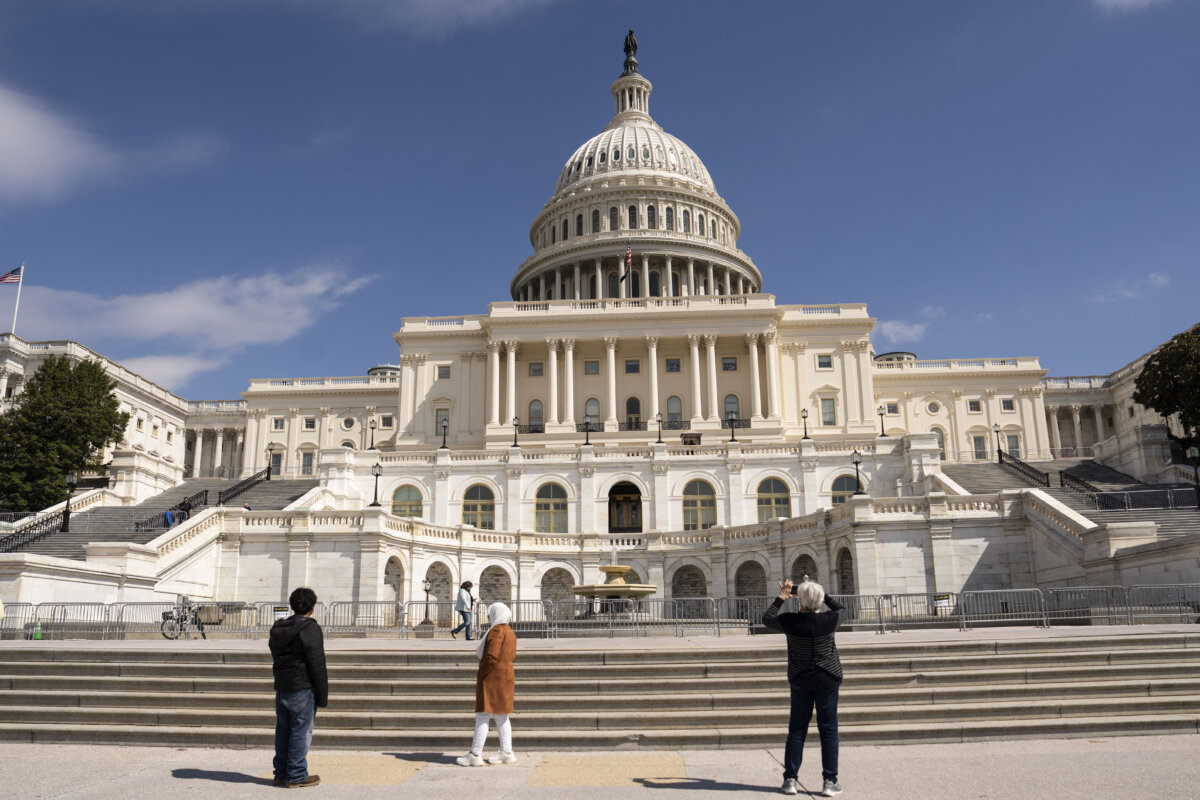 The U.S. Capitol on March 19, 2026. (Madalina Kilroy/The Epoch Times)