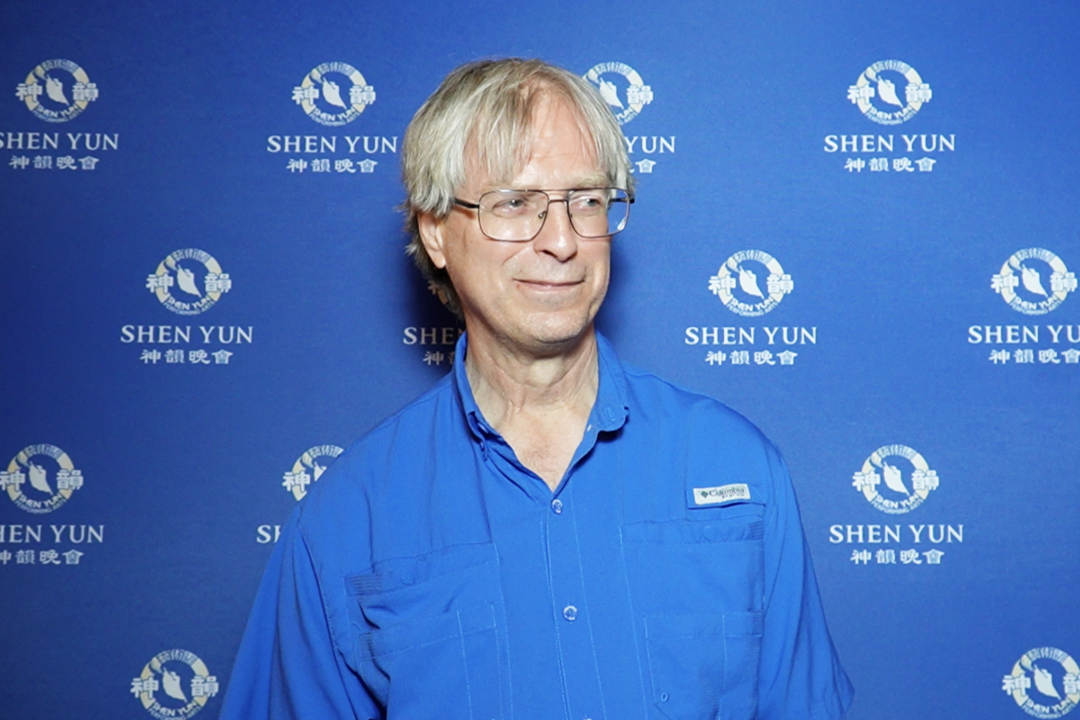 Curtis Unterriner at the Stifel Theatre in in St. Louis, Mo., on March 21, 2026. (Yeawen Hung/The Epoch Times)
