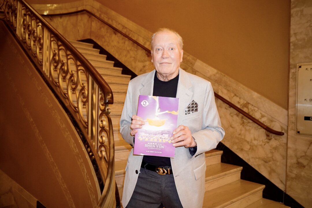 Michael Menger attends Shen Yun Performing Arts at the Stifel Theatre in St. Louis, Mo., on March 22, 2026. (Nancy Ma/The Epoch Times)
