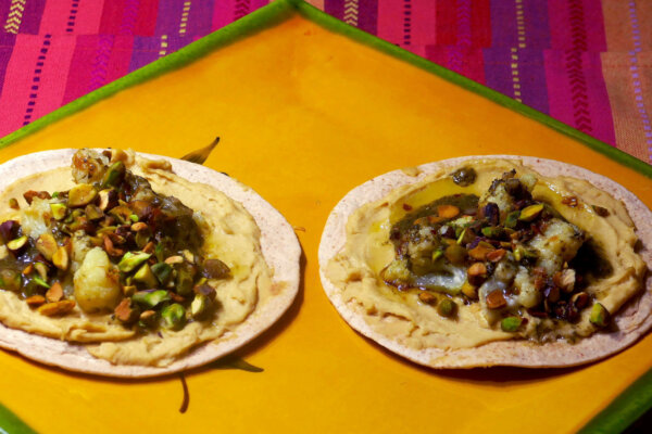 Cauliflower Pistachio Chimichurri Tacos