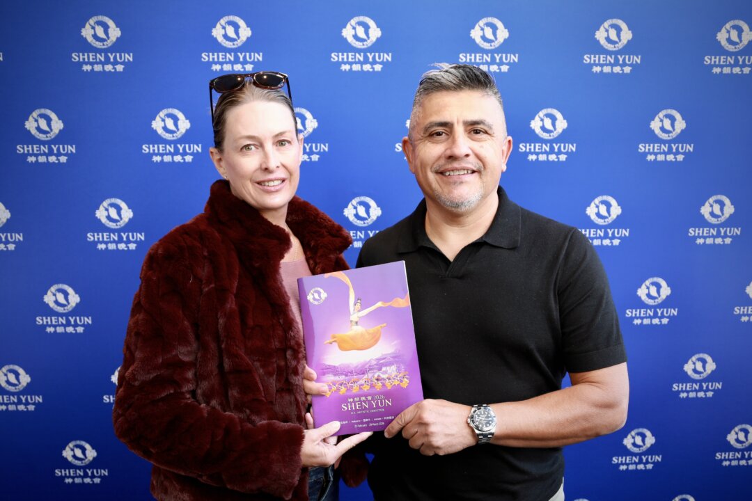 Michelle and Christian Olivares enjoyed Shen Yun's matinee at the Sydney Lyric, Australia, on March 28, 2026. (NTD)