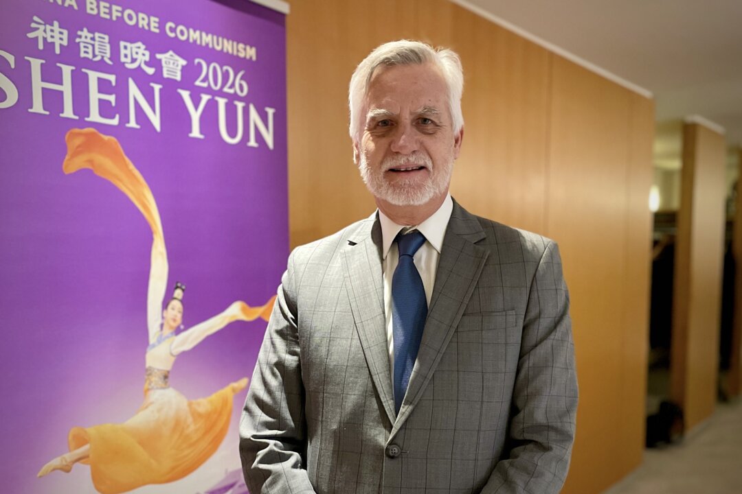 Markham, Ont., city councillor Andrew Keyes at the Shen Yun show at the Four Seasons Centre for the Performing Arts in Toronto on March 28, 2026. (Allen Zou/The Epoch Times)