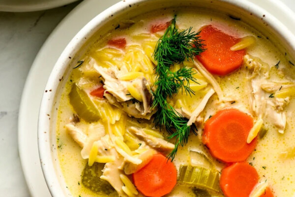 Creamy Lemon Chicken Orzo Soup