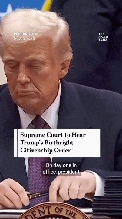 ▶ Supreme Court to Hear Trump's Birthright Citizenship Order