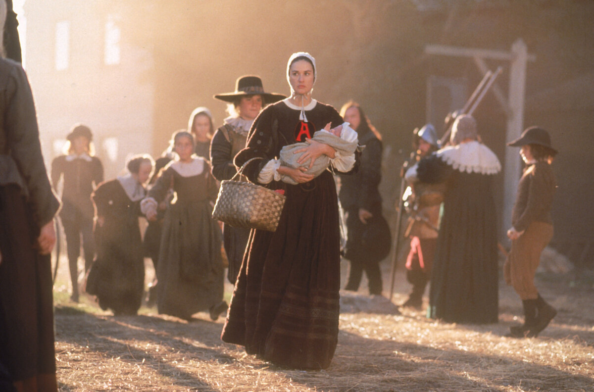 Hester Prynne (Demi Moore), in the 1995 production of “The Scarlet Letter.” (Buena Vista Pictures/MovieStillsDB)