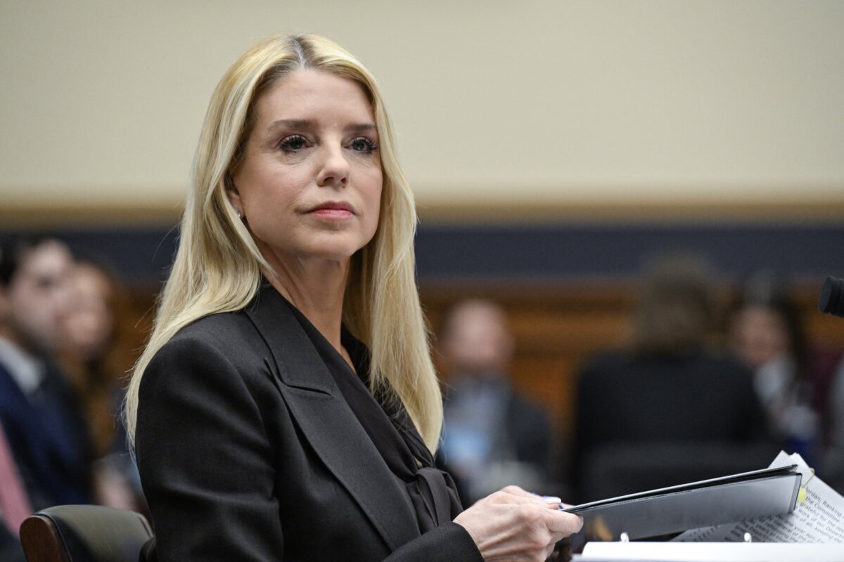 U.S. Attorney General Pam Bondi testifies before a House Judiciary Committee hearing on "Oversight of the Department of Justice" on Capitol Hill in Washington, on Feb. 11, 2026. (Roberto Schmidt/AFP via Getty Images)