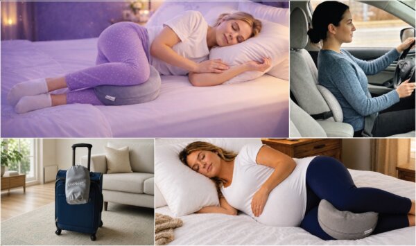 Doctors recommended KnēNest – a new knee pillow that provides precise support while you sleep, helping to prevent and reverse the damage caused by side sleeping.