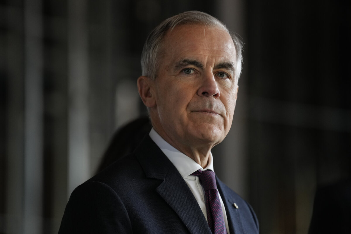 Prime Minister Mark Carney prepares to make an announcement in Brampton, Ont., on April 7, 2026. (The Canadian Press/Chris Young)