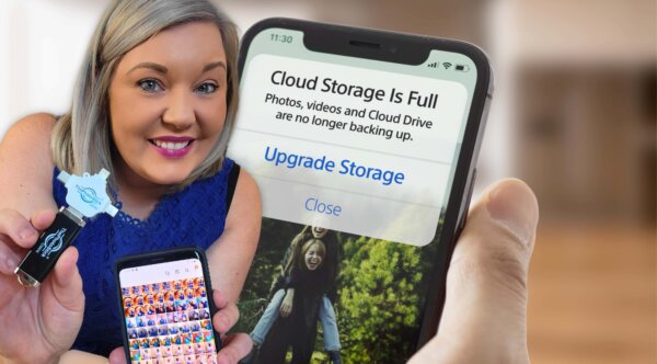 ThePhotoStick OMNI device automatically finds and saves ALL your photos, videos, and documents in your phone before disaster strikes.