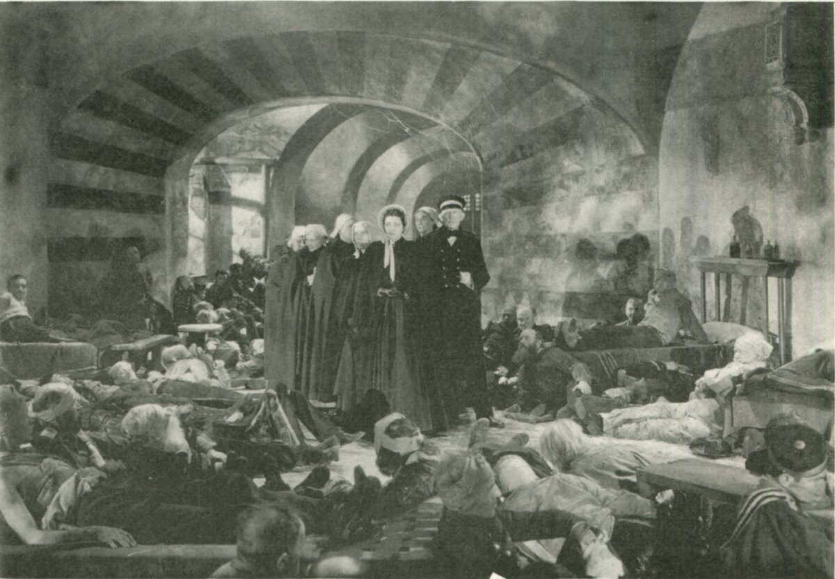 Nurses face the deplorable conditions of wounded soldiers during the Crimean War, in "The White Angel." (Warner Bros. Pictures)