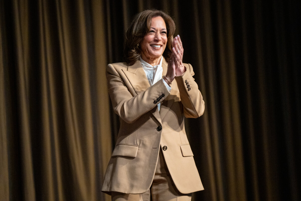 Kamala Harris, former Vice President and 2024 Presidential candidate, arrives at the National Action Network Convention in New York on April 10, 2026. (Angelina Katsanis/AP Photo)