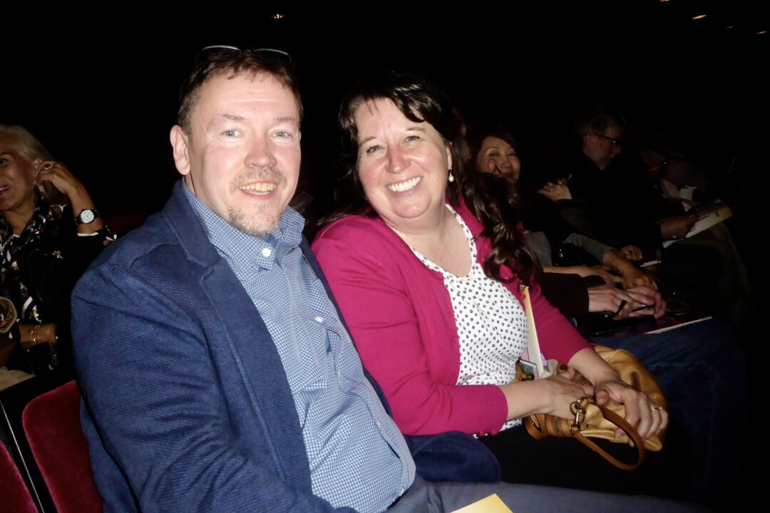 Robert Sullivan and his wife attend Shen Yun at Lincoln Center, New York, on April 10, 2026. (Frank Liang/The Epoch Times)