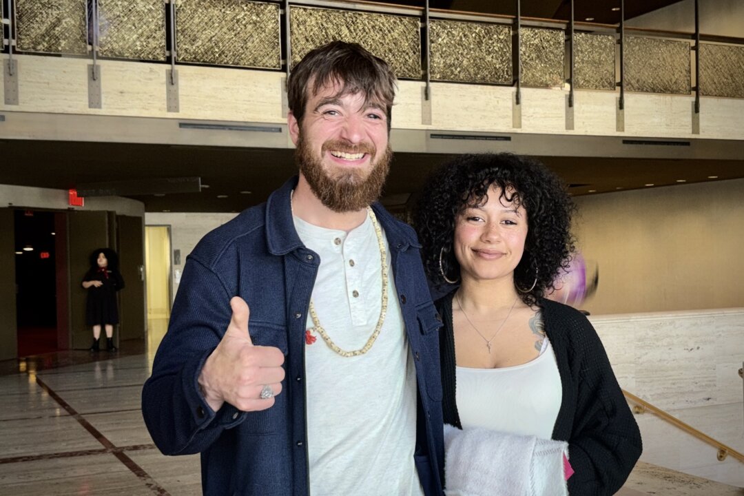 James Bernacchia and Carissa Fox enjoyed Shen Yun Performing Arts at Lincoln Center on April 9, 2026. (Xinxin Teng/The Epoch Times)