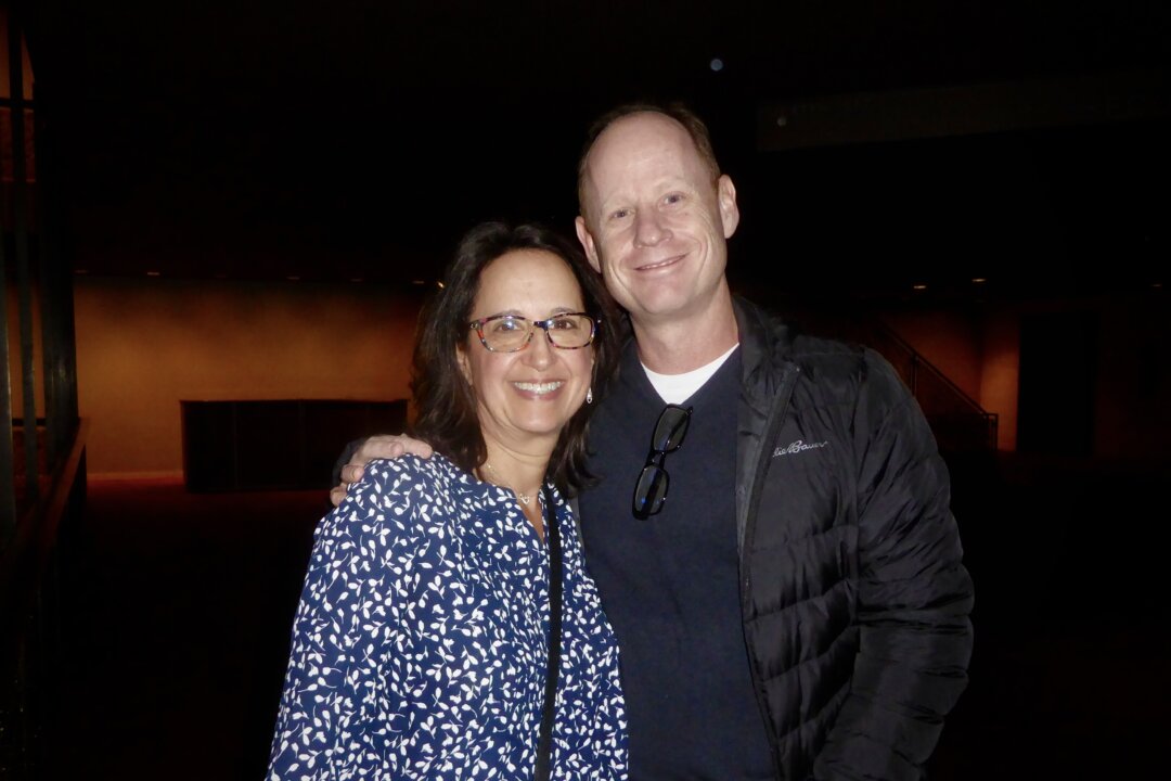 Darryl Wood, CFO of a new energy battery company, attends Shen Yun Performing Arts at the David H. Koch Theater at Lincoln Center in New York City, accompanied by his wife, Alyssa Cohen, a speech-language pathologist, on April 11, 2026. (Frank Liang/The Epoch Times)