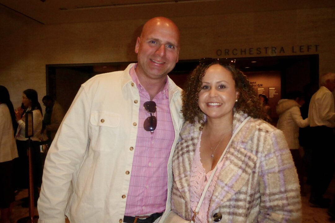 Neil and Angelica Grey enjoyed Shen Yun at the Lincoln Center David H. Koch Theater on April 12, 2026. (Frank Liang/The Epoch Times)