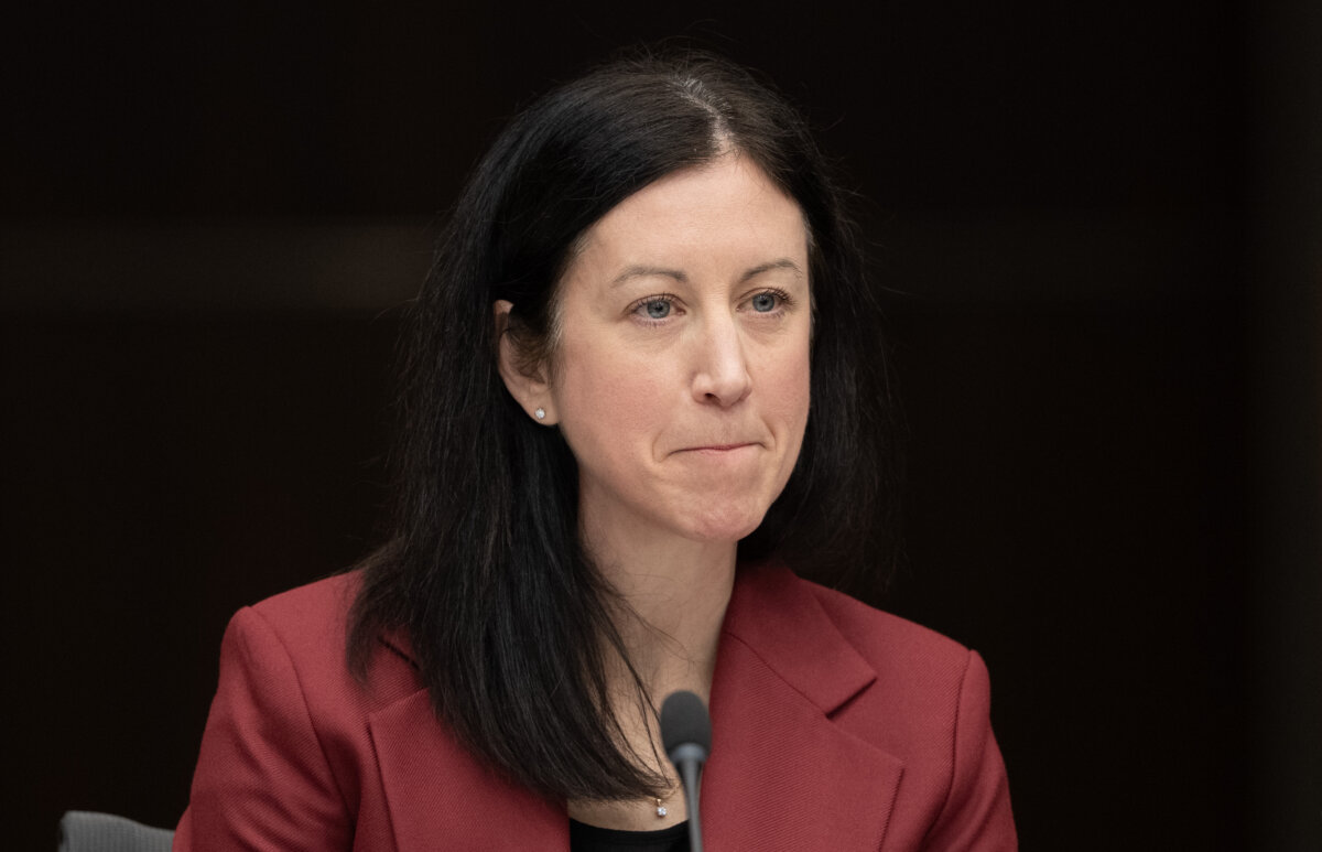 National Defence Deputy Minister Christiane Fox waits to appear as witnesses at the Standing Committee on Public Accounts in Ottawa on April 13, 2026. (The Canadian Press/Adrian Wyld)