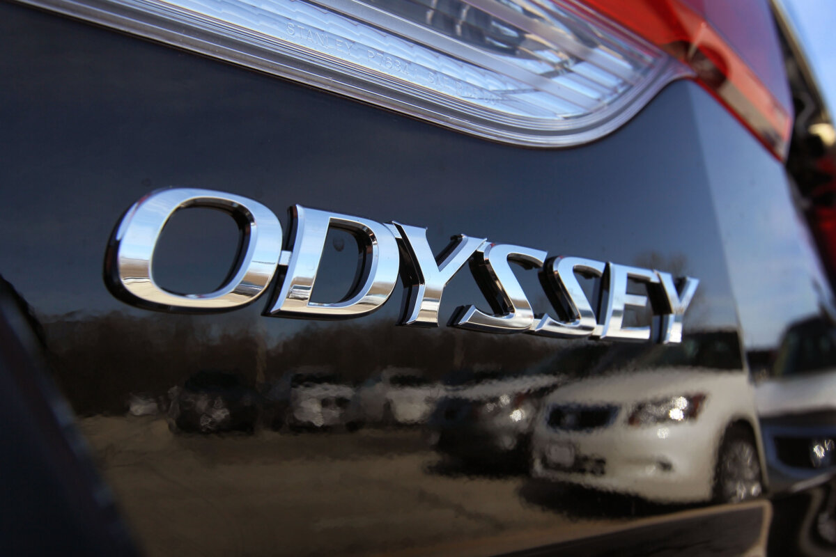 A Honda Odyssey is for sale at O'Hare Honda in Des Plaines, Ill., on March 16, 2010. (Scott Olson/Getty Images)