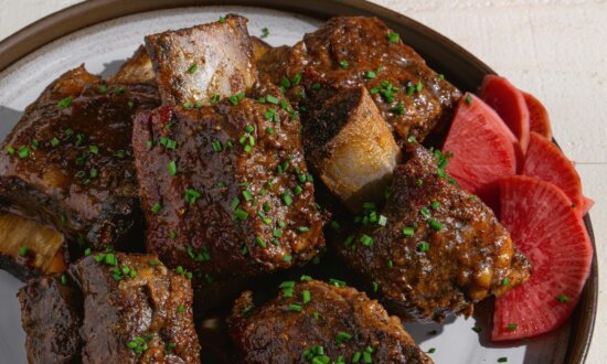 Miso Teriyaki Short Ribs With Pickled Watermelon Radish