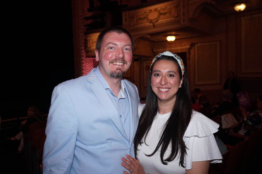 Bryan Perrera and Christine Rodrguez attend Shen Yun Performing Arts at the Miller Theater in Philadelphia , Pa., on April 18, 2026. (Lily Sun/The Epoch Times)