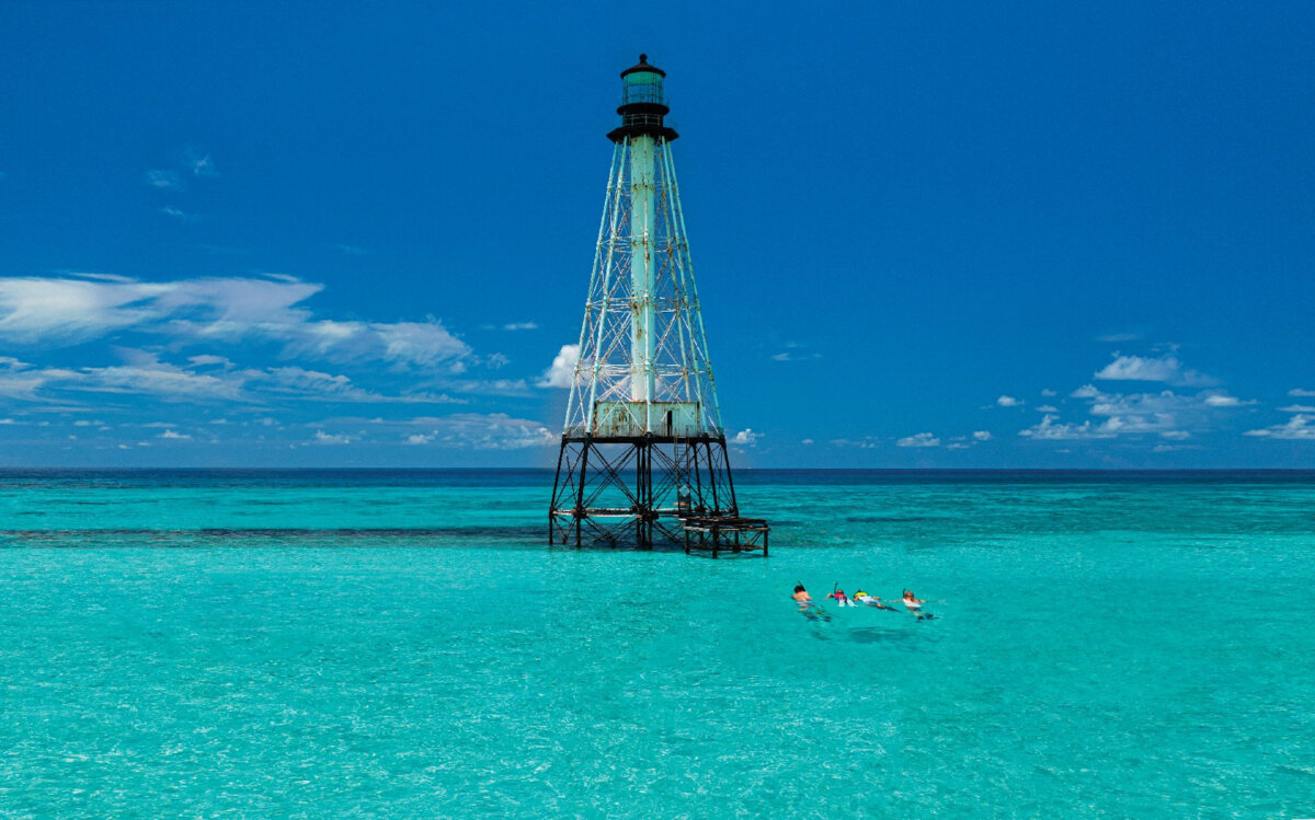 Snorkeling near Alligator Reef Lighthouse is just one of the pleasures of Islamorada, Florida. (Visit Florida Keys)