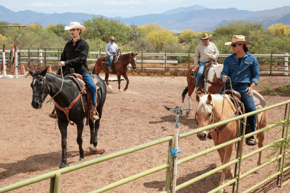 Arizona Cowboy College trains Western enthusiasts in the skills used by cowboys at its facility in Scottsdale, Ariz., on April 14, 2026. (Richard Moore/The Epoch Times)