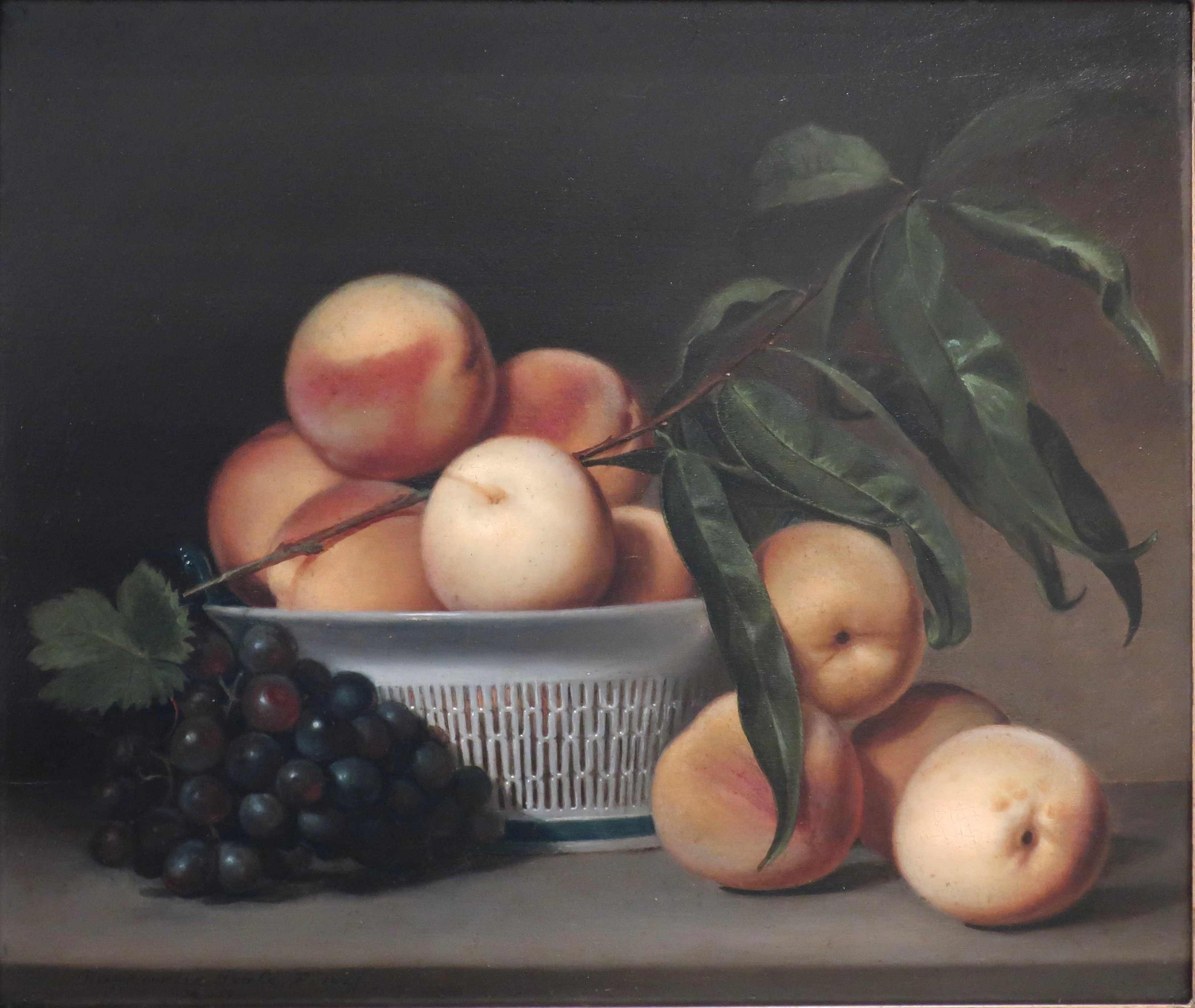 Peaches and Grapes in a Chinese Export Basket